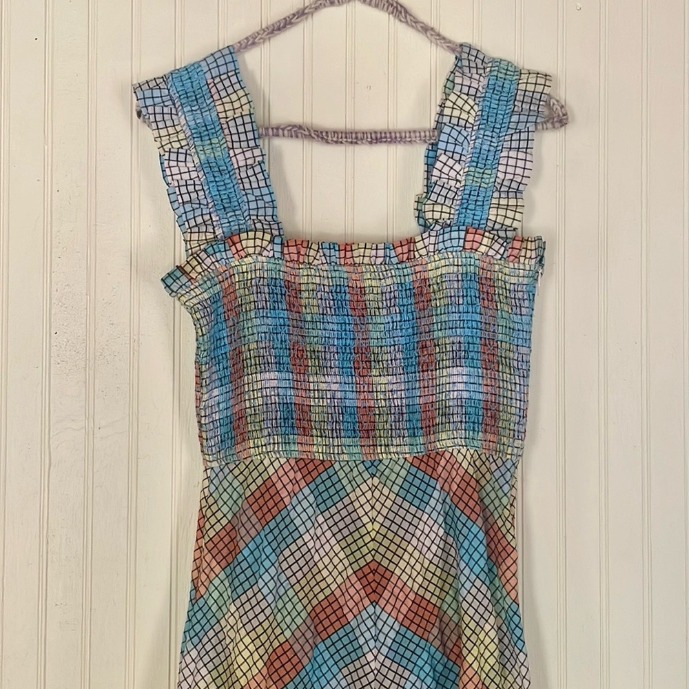 GANNI SEERSUCKER MAXI SZ 34 (US2) XS